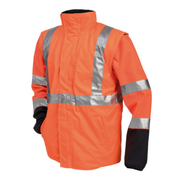 HI VIS JACKET/VEST - ORANGE/NAVY BLUE