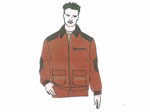 croquis dessin blouson